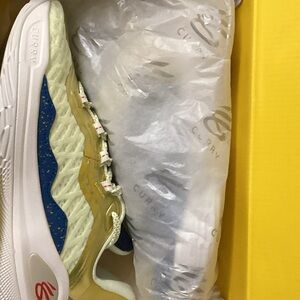 Under Armour Kids Sneakers - White, Blue, Gold